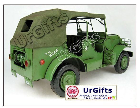   Metal Art Bar Decor Car Model 116 WWII Dodge Willys Jeep 1941  