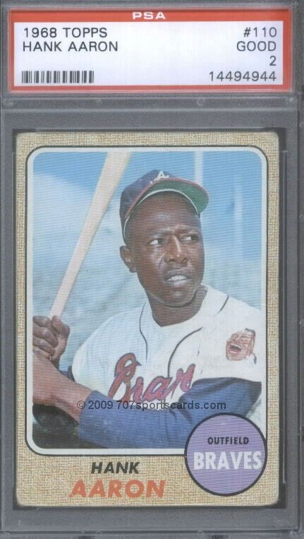 1968 Topps 110 Hank Aaron PSA 2 (4944)  