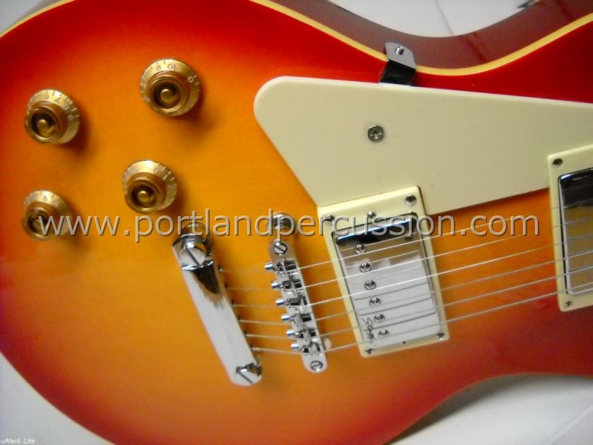 Sunburst LEFTY Stagg LP Standard [VIDEO DEMO] w/ HARD SHELL CASE 