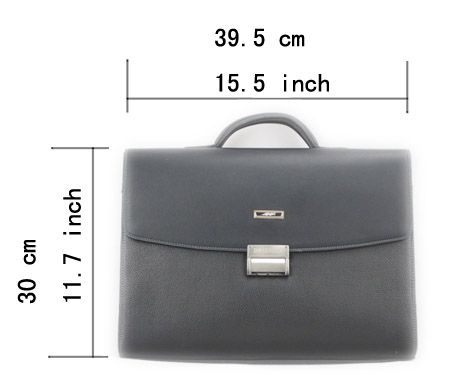 Mens leather business Briefcase Shoulder Bag with lock  