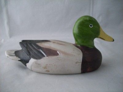 VINTAGE Ceramic Green Head Duck FIGURINE Nice  