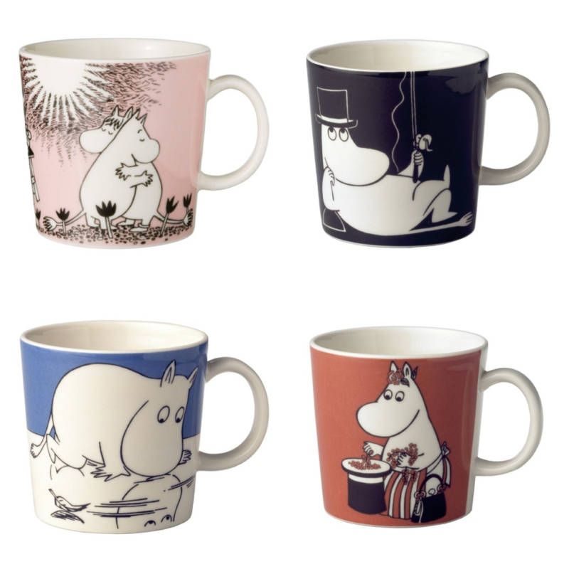 Mix Six Regular Moomin Mugs   Arabia Finland  