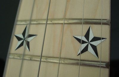 NAUTICAL 3D STAR Vinyl Guitar Decal Inlay Set  