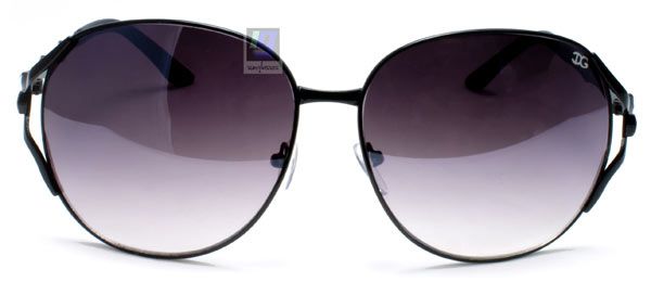 Womens Designer New Sunglasses Large Lens Bamboo Black White Gold 