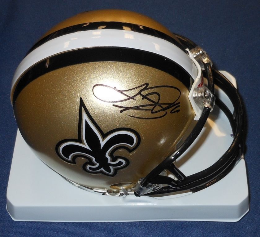 LANCE MOORE SIGNED NEW ORLEANS SAINTS MINI HELMET  