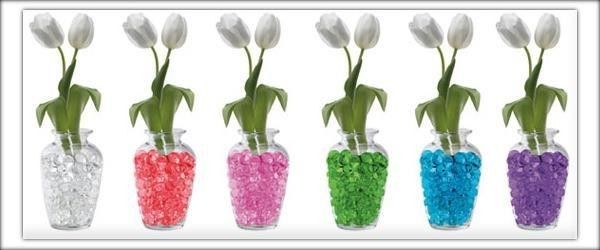 CLEAR TABLE VASE FILLER DECOR   MAKES A HALF GALLON  