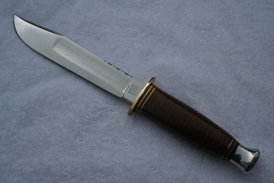   HAND FORGED GENUINE 12  WHIPPED LEATHER BOWIE SHEFFIELD L@@K  