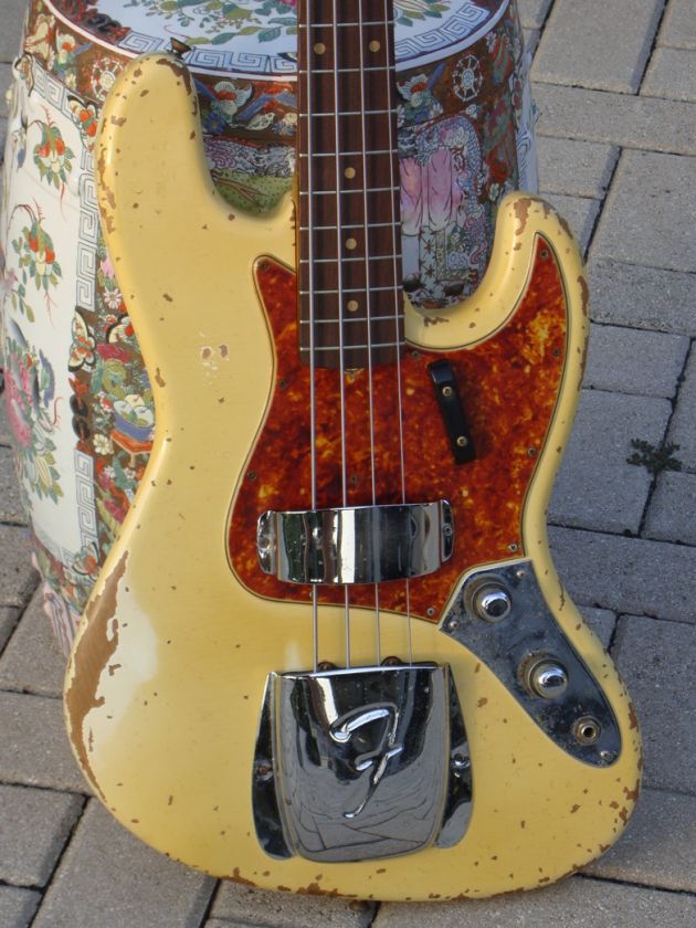 1961 Fender Jazz Bass Custom Color Stack Knob