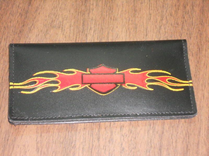 Harley Davidson Leather Check Book Cover  