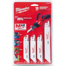 49 22 0220 Milwaukee M12 Sawzall Blade 10 pc. Set 045242160365  