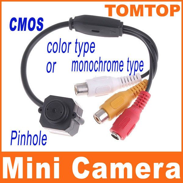 Mini Camera Pinhole Video Audio Color CMOS Monitor  