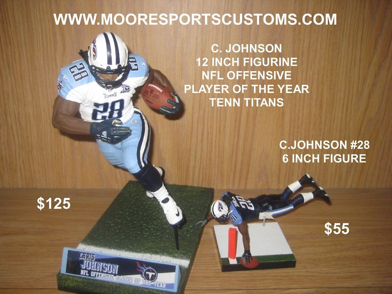 Custom Mcfarlane Chris Johnson #28 Tenn Titans RB  