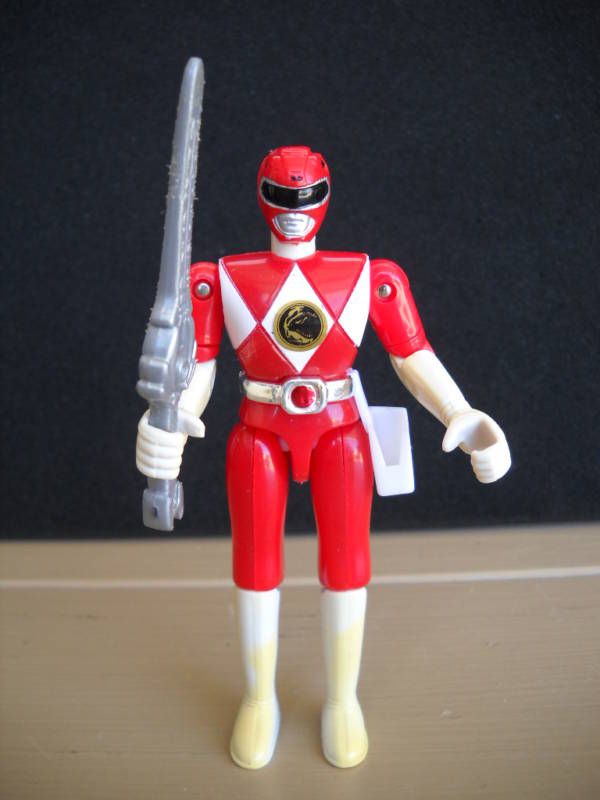 1993 BANDAI RED POWER RANGER W/ SWORD ACTION FIGURE  