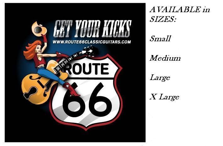 Route 66 Classic Guitars GET YOUR KICKS T Shirt  