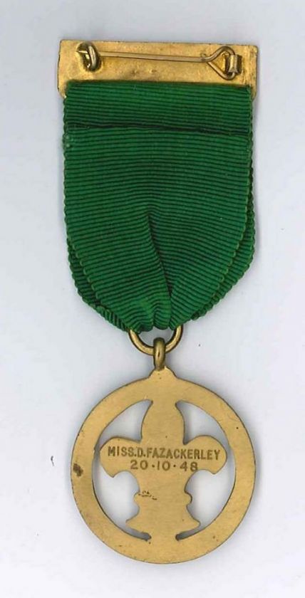 1940s United Kingdom (UK) / England Scout Leader Medal of Merit 