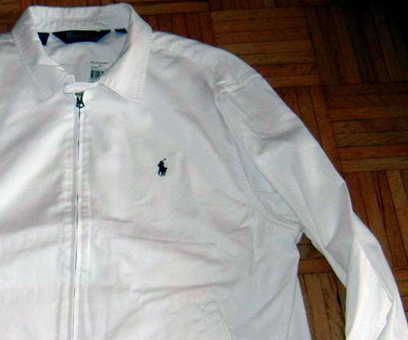   NEW ORIGNAL RALPH LAUREN WINDBREAKER JACKET * XL * $125, + TAX White