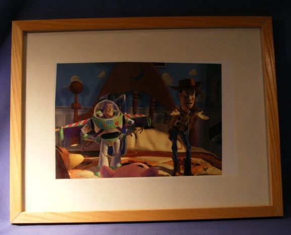 DISNEYS TOY STORY LITHOGRAPH STAMPED 1996 FRAMED  