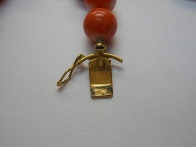 18K Yellow Gold Vintage Coral Cameo Ring, Earrings & Graduated Beaded 