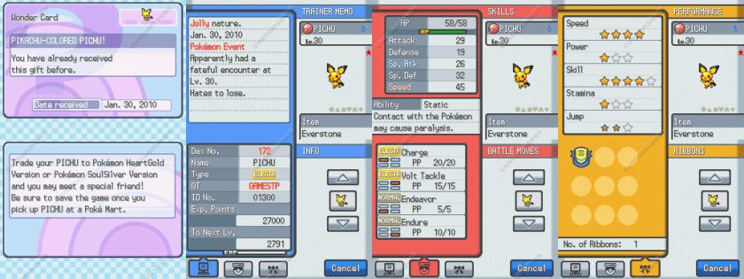 POKEMON SOULSILVER SOUL SILVER ALL 493 L100 BLACK WHITE 045496740634 