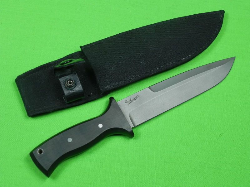 Vintage Hand Made Custom Fighting Knife by Dan E. Brdlik  