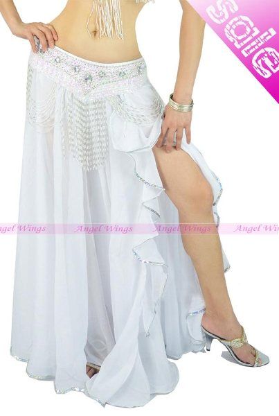 Belly Dance Costume Silver Edge Dance Skirt 8 colors  