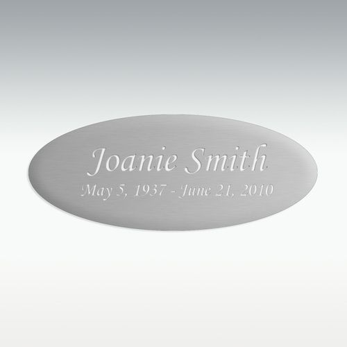 Engraved Plate   Oval   13/16 x 2  