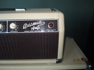 1961 Vintage 6G6 Fender Brownface Bassman w/60s 2x12 Piggyback Cab