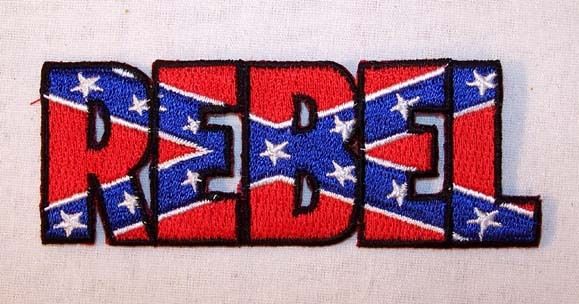 new CUT OUT REBEL FLAG PATCHES #p177 iron on hat patch  