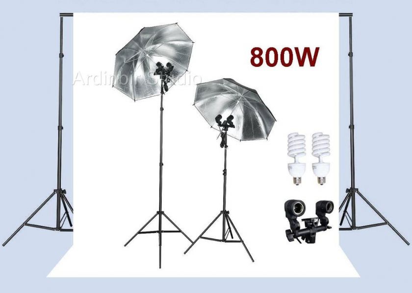 Photography Equipment Background Backdrop Lighting Kit  