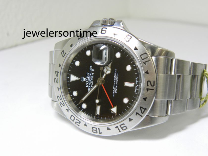 Rolex SS Explorer II 16570 SEL Black Dial 2001 P serial  