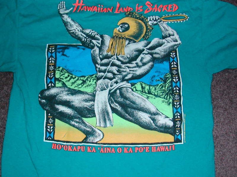 Hawaiian Med Tshirt Hookapu ka aina o ka poe Hawaii  