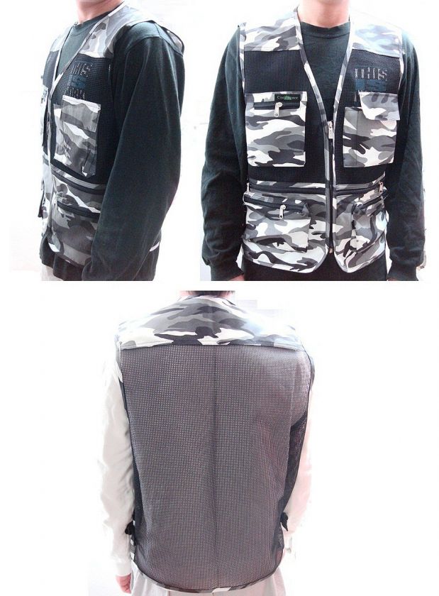 ARMY Camouflage Mesh Vest/Jacket Camo Vest. Hunting Mesh Coat  