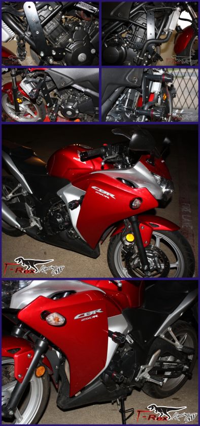 Rex 2011  2012 Honda CBR250R Frame Sliders NO fairing modification 