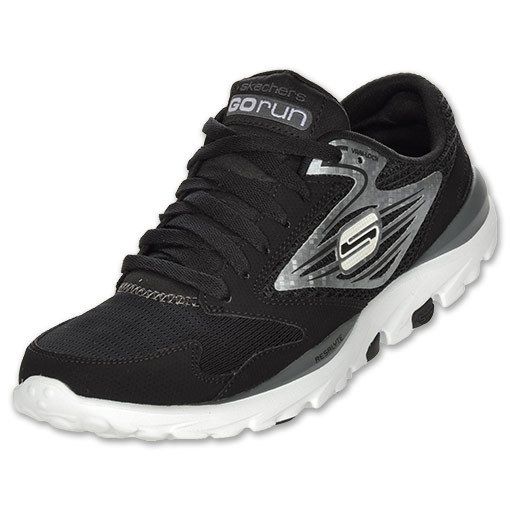 Womens Skechers GOrun Style #13500 Black/Silver NIB  