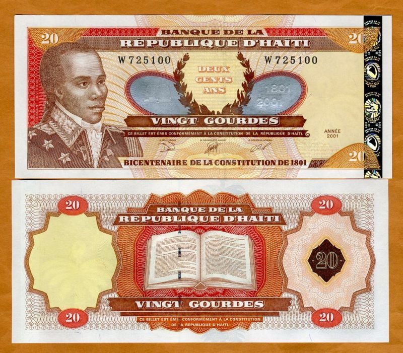 Haiti, 20 Gourdes, 2001 Commemorative, 271A, UNC  