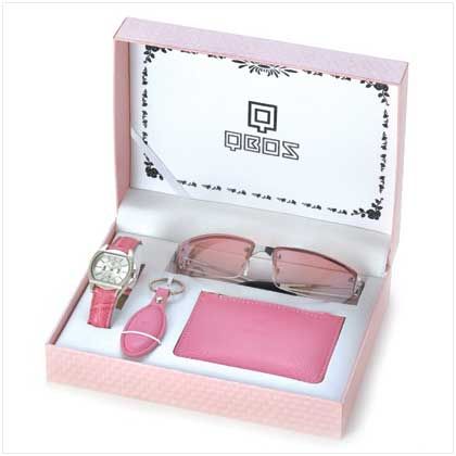 Womans PINK FASHION ACCESSORIES GIFT SET