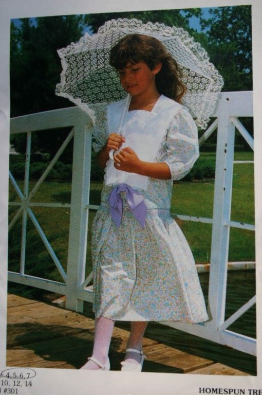 HEIRLOOM SMOCKED VICTORIAN MIDDY DRESS PATTERN SMOCKING  