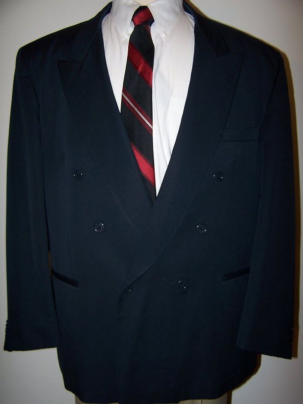 Bugatchi Uomo Michael Jordan Navy Blazer Dbl Breast 46L  