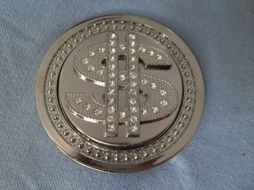 SPINNING SILVER GOLD AMERICAN DOLLAR $ SIGN BELT BUCKLE  