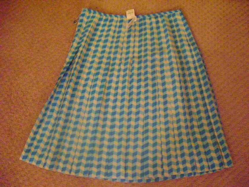 1390 BOTTEGA VENETA TORQUIOSE SKIRT 46/12 NWT  