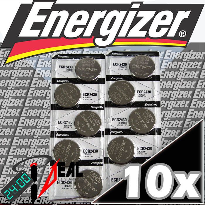 10 ENERGIZER ECR2430 CR 2430 CR2430 3v battery EXP.2021  