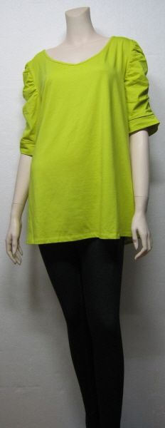 INC international Concepts Ruched Sleeve Top 0X 3X  