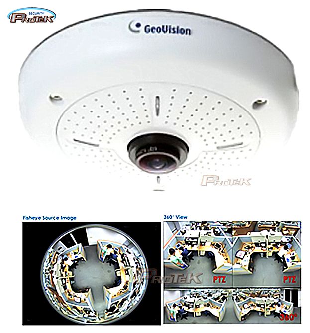 Geo vision 360 Degree IP Fisheye Dome camera  