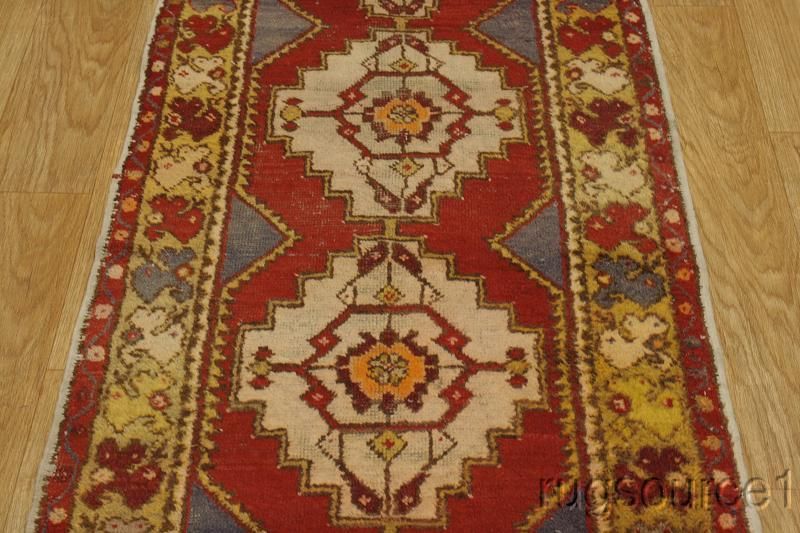   ANTIQUE RUNNER 3X9 ANATOLIAN TURKISH ORIENTAL AREA RUG CARPET  