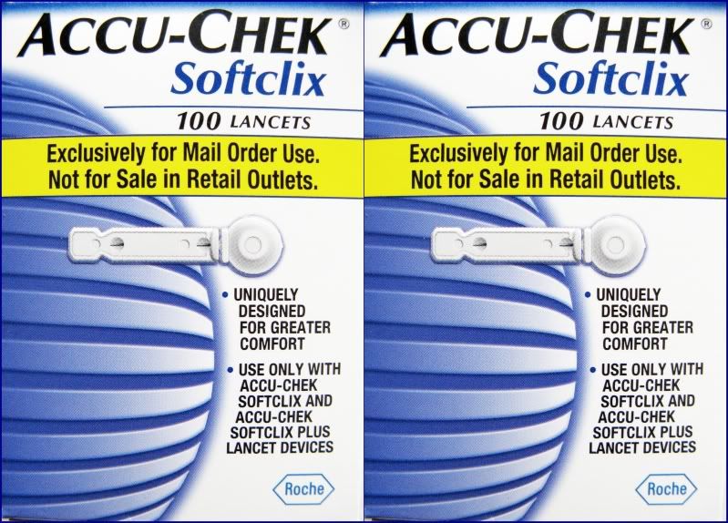 NEW 2 Boxes Accu Chek Softclix, 200 Total Lancets ~ NIB Soft clix 