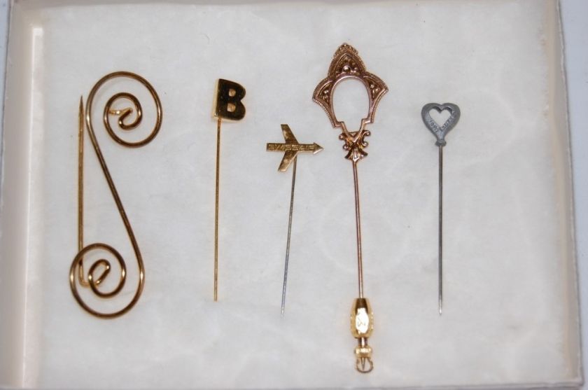 Vintage Hat Pins metzke Swiss Air B Victorian Music  