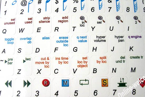 APPLE LOGIC KEYBOARD STICKERS FOR COMPUTER LAPTOP WHITE  