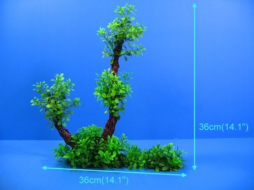 3D Aquarium PLASTIC PLANTS 14.1L Ornament fish Decor  