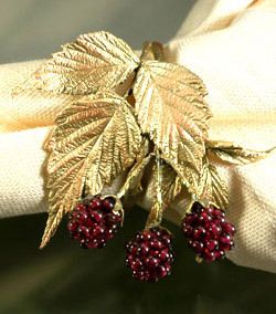 Raspberry Napkin Rings by Michael Michaud Table Art  