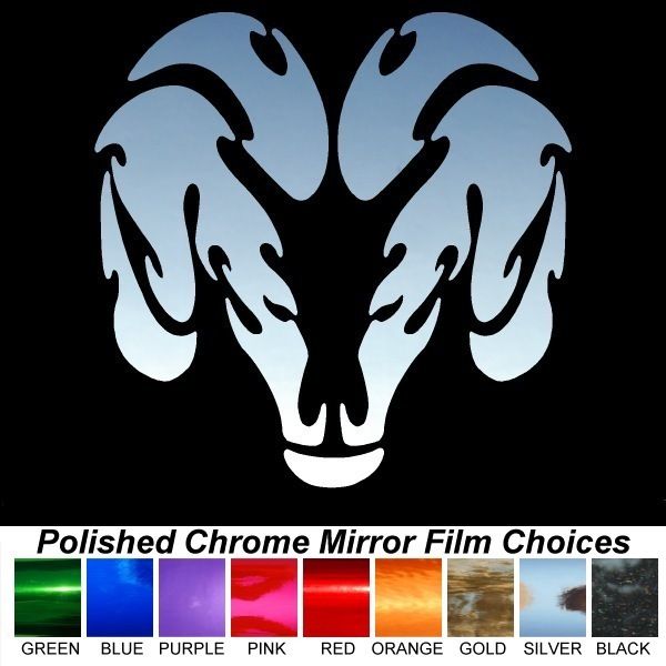 Dodge Ram Tribal 14 Chrome Auto Window Stickers Decals  